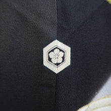 Load image into Gallery viewer, Furisode Vintage(1920-1950) Black Crane Birds Embroidery Tall Silk #9613H5