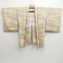 Load image into Gallery viewer, Haori Jacket Vintage(1950-1980) Blue Green Pink Abstract art Silk #9894B3