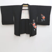 Load image into Gallery viewer, Haori Jacket Vintage(1950-1980) Black Chrysanthemum Silk #10139D3