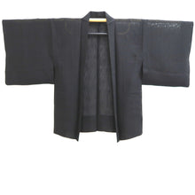 Load image into Gallery viewer, Haori Jacket Vintage(1950-1980) Black Sheer Botanical Silk #10901E5