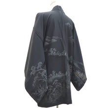 Load image into Gallery viewer, Haori Jacket Vintage(1950-1980) Black Mountain Landscape Silk #9862B2