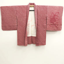 Load image into Gallery viewer, Haori Jacket Vintage(1950-1980) Light Red Shibori Peony Silk #10079D1