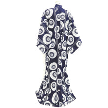 Load image into Gallery viewer, Yukata Vintage(1950-1980) Navy Dragonfly Bangasa Umbrella Cotton #10483A5