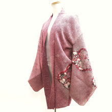 Load image into Gallery viewer, Haori Jacket Vintage(1950-1980) Light Red Shibori Flower Silk #10034C4