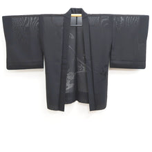 Load image into Gallery viewer, Haori Jacket Vintage(1950-1980) Black See-Through Flower Silk #10630C3