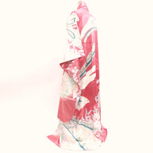 Load image into Gallery viewer, Furisode Vintage(1950-1980) Pink Butterfly Tall Silk #9604H4