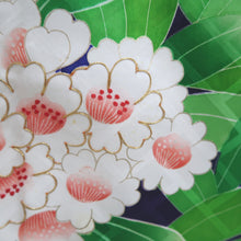 Load image into Gallery viewer, Furisode Blue Green Camellia Tall Silk #10322F1