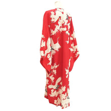 Load image into Gallery viewer, Juban Vintage(1950-1980) Red Crane Birds Silk #10503B1