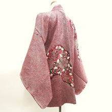 Load image into Gallery viewer, Haori Jacket Vintage(1950-1980) Light Red Shibori Flower Silk #10034C4