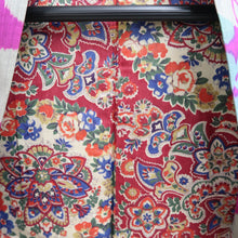 Load image into Gallery viewer, Haori Jacket Vintage(1920-1950) Magenta Meisen Botanical Silk #11041A3