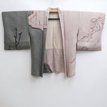 Load image into Gallery viewer, Haori Jacket Vintage(1950-1980) Black Pink Shibori Plum blossom Branch Silk #10049C5