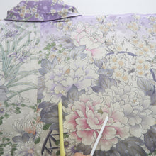 Load image into Gallery viewer, Furisode Lavender Chrysanthemum Peony Tall Silk #10301E5