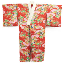 Load image into Gallery viewer, Juban Vintage(1950-1980) Red Plum blossom Silk #10364F4