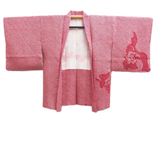Load image into Gallery viewer, Haori Jacket Red Full Shibori Flower Silk #10700D1