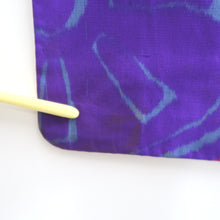 Load image into Gallery viewer, Haori Jacket Vintage(1920-1950) Blueish Purple Meisen Floral pattern Silk #11050A3