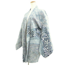 Load image into Gallery viewer, Haori Jacket Vintage(1950-1980) Light Blue Full Shibori Plum blossom Silk #10921E5