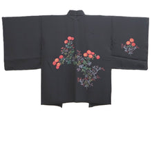 Load image into Gallery viewer, Haori Jacket Black Chrysanthemum Silk #10670C5