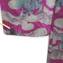 Load image into Gallery viewer, Haori Jacket Vintage(1920-1950) Magenta Meisen Botanical Silk #11041A3