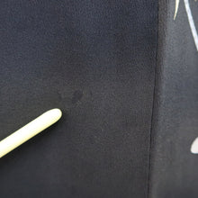 Load image into Gallery viewer, Furisode Vintage(1920-1950) Black Crane Birds Embroidery Tall Silk #9613H5