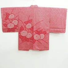 Load image into Gallery viewer, Haori Jacket Vintage(1950-1980) Red Shibori Peony Silk #10064D1