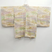 Load image into Gallery viewer, Haori Jacket Vintage(1950-1980) Blue Green Pink Abstract art Silk #9894B3