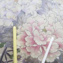 Load image into Gallery viewer, Furisode Lavender Chrysanthemum Peony Tall Silk #10301E5