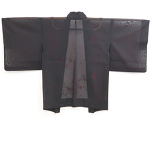 Load image into Gallery viewer, Haori Jacket Vintage(1950-1980) Black Sheer Botanical Silk #10891E4