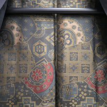 Load image into Gallery viewer, Men's Haori Vintage(1950-1980) Black Montsuki Shosoin Silk #10421A2