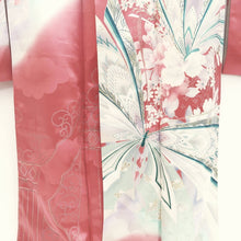 Load image into Gallery viewer, Furisode Vintage(1950-1980) Pink Butterfly Tall Silk #9604H4