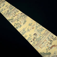 Load image into Gallery viewer, Fukuro Obi Gold Landscape Kizoku Samurai Silk BB333V9