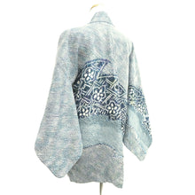 Load image into Gallery viewer, Haori Jacket Vintage(1950-1980) Light Blue Full Shibori Plum blossom Silk #10921E5
