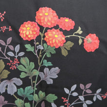 Load image into Gallery viewer, Haori Jacket Black Chrysanthemum Silk #10670C5