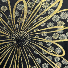 Load image into Gallery viewer, Haori Jacket Vintage(1950-1980) Black Gold Chrysanthemum Silk #9752A3
