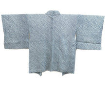Load image into Gallery viewer, Haori Jacket Vintage(1950-1980) Blue Shibori Silk #10680D1