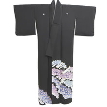 Load image into Gallery viewer, Tomesode Black Crane Birds Silk #10391F5