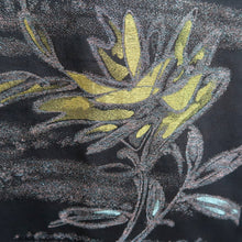 Load image into Gallery viewer, Haori Jacket Vintage(1950-1980) Black Gold Silver Floral pattern Silk #10981F3