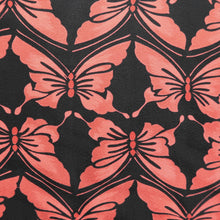 Load image into Gallery viewer, Haori Jacket Black Reddish Pink Butterfly Silk #10791D5