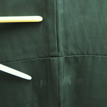 Load image into Gallery viewer, Men's Kimono Vintage(1950-1980) Dark Green Montsuki Habutae Silk #10863E3