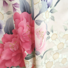 Load image into Gallery viewer, Furisode Pink Butterfly Floral pattern Tall Silk #11080A5