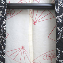 Load image into Gallery viewer, Haori Jacket Vintage(1950-1980) Black Full Shibori botanical Silk #10801D5