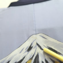 Load image into Gallery viewer, Men's Juban Blueish Gray Landscape Silk #10661C5