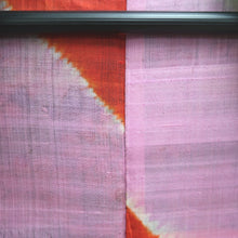 Load image into Gallery viewer, Haori Jacket Vintage(1920-1950) Black Red Meisen Chrysanthemum Long Silk #9632J1