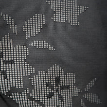 Load image into Gallery viewer, Haori Jacket Vintage(1950-1980) Black See-Through Flower Silk #10630C3