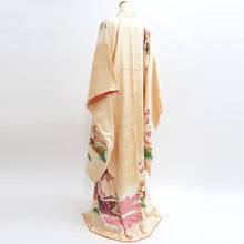 Load image into Gallery viewer, Furisode Vintage(1950-1980) Light Peach Heian Princess Silk #9651J2