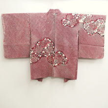 Load image into Gallery viewer, Haori Jacket Vintage(1950-1980) Light Red Shibori Flower Silk #10034C4
