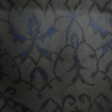 Load image into Gallery viewer, Haori Jacket Vintage(1950-1980) Blue Black Sheer Arabesque Damask Silk #10911E5