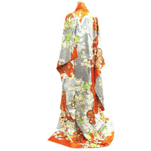 Load image into Gallery viewer, Furisode Orange Plum blossom Branch Tall Silk #10302E5