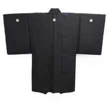 Load image into Gallery viewer, Men's Haori Vintage(1950-1980) Black Montsuki Shosoin Silk #10421A2