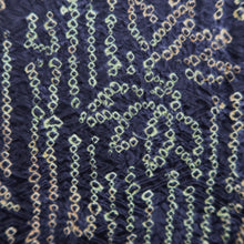 Load image into Gallery viewer, Haori Jacket Vintage(1950-1980) Blueish Black Shibori Bamboo Silk #10610C2