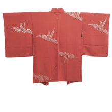 Load image into Gallery viewer, Haori Jacket Vintage(1920-1950) Red Orizuru Silk #10620C3